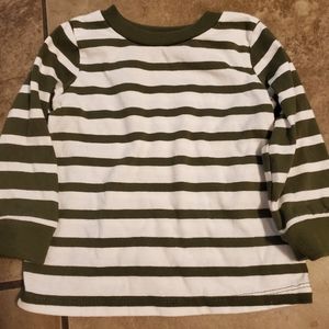 Baby Green Striped Long Sleeve Shirt